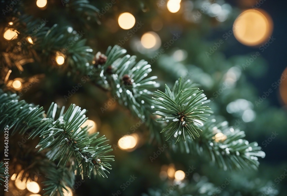 Christmas tree branches background