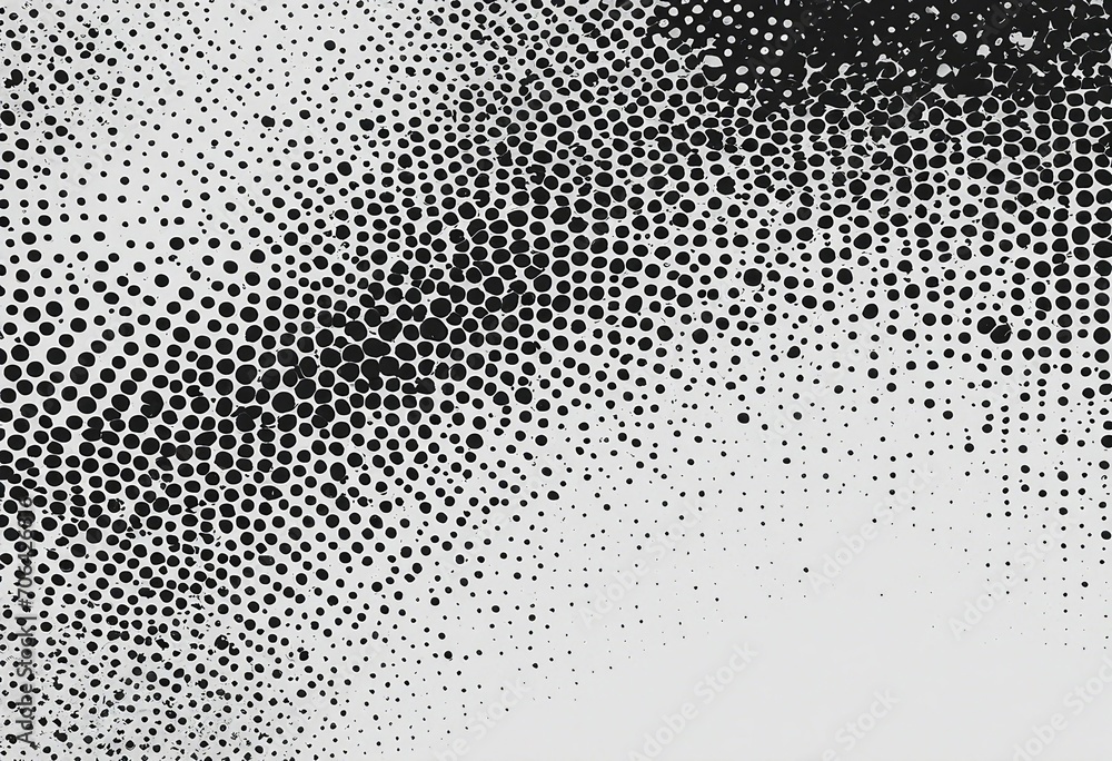 Subtle halftone vector texture overlay Monochrome abstract splattered background