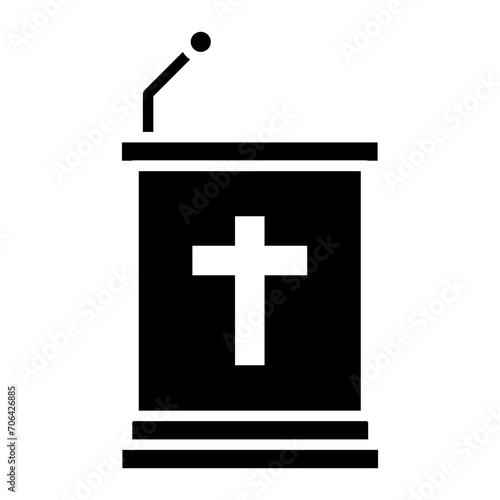 Pulpit Icon of Funeral iconset.
