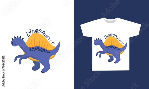 Dinosaur Vector. Cute dinosaur vectors, roar, pattern. Tshirt design