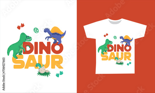 Dinosaur Vector. Cute dinosaur vectors, roar, pattern. Tshirt design