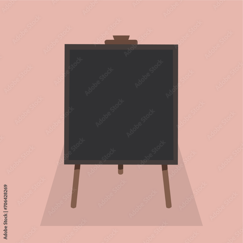 Chalkboard Vector Flat Illustration Chalkboard Vector Flat Illustration