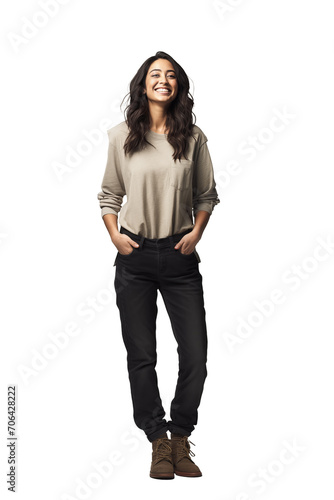 A casual style woman Isolated
