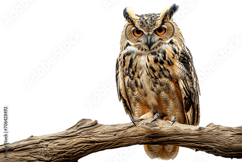 Old Owl isolated on transparent background