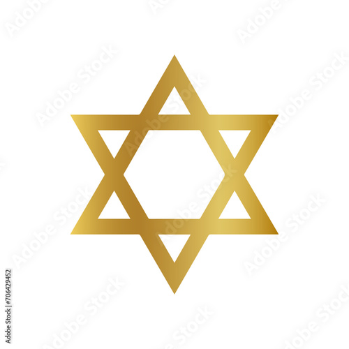  golden star of david, Star of David Judaism, Gold hexagon, angle, painted, gold vector