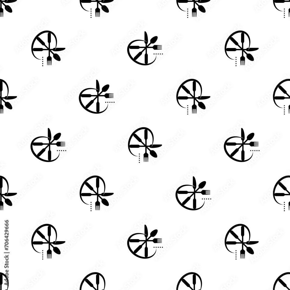 Fork Knife Spoon Icon Seamless Pattern M_2212006 Fork Knife Spoon Icon Seamless Pattern M_2212006