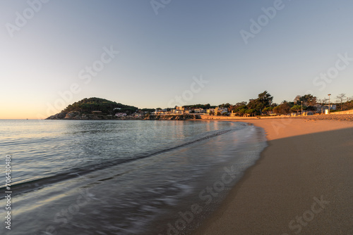 Playa de La Fosca en Palamós, Costa Brava, Cataluña, España