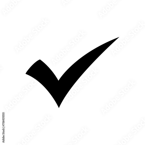 Free Download Black check mark icon. Tick symbol in black color, vector illustration. - GFXLoad