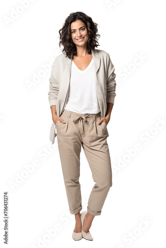 A casual style woman Isolated