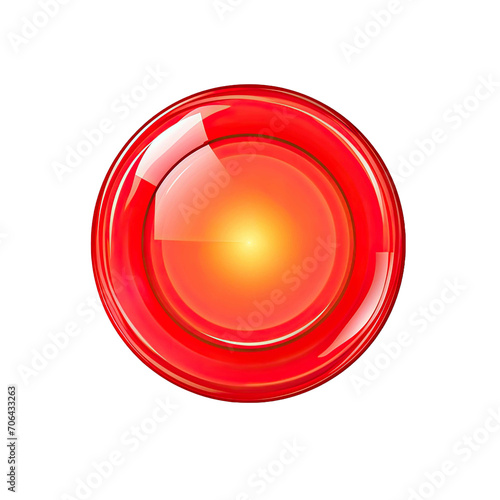 Emergency stop button isolated on transparent background
