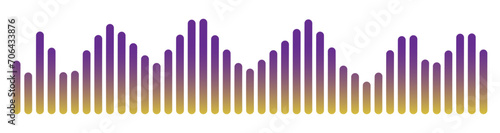 Gradient Wave of the equalizer on isolated background. EQ Vector Illustration.