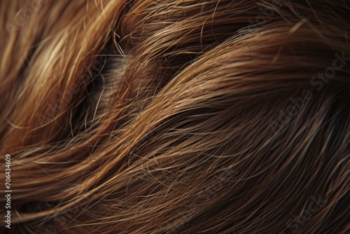 A close-up view of a person's hair featuring rich brown color. Perfect for hair care products or salon advertisements