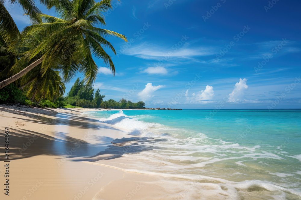 tropical beach island with water
