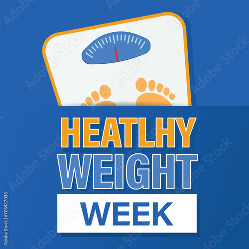 Healthy weight week observed each in January campaign banner.