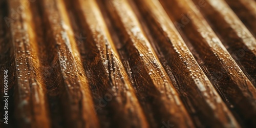 Water droplets on a wooden table. Perfect for nature or water-themed designs