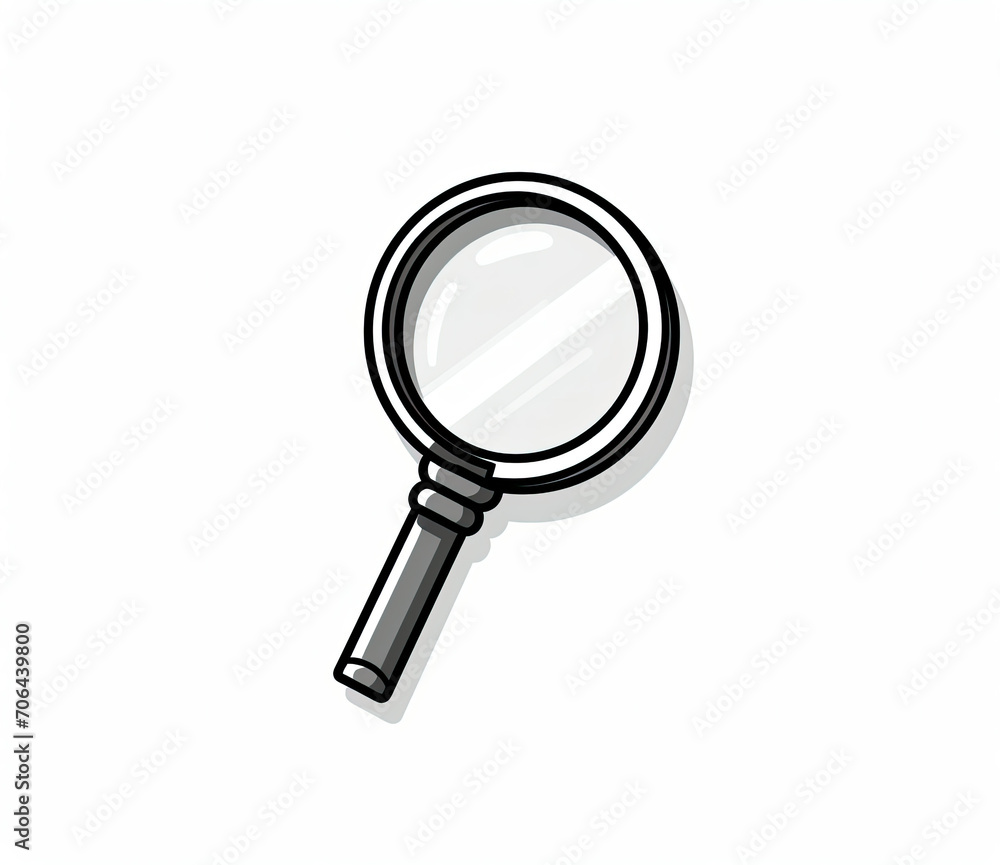 Magnifying Glass on White Background - Simple, Clear, and Informative Magnifying Glass on White Background - Simple, Clear, and Informative