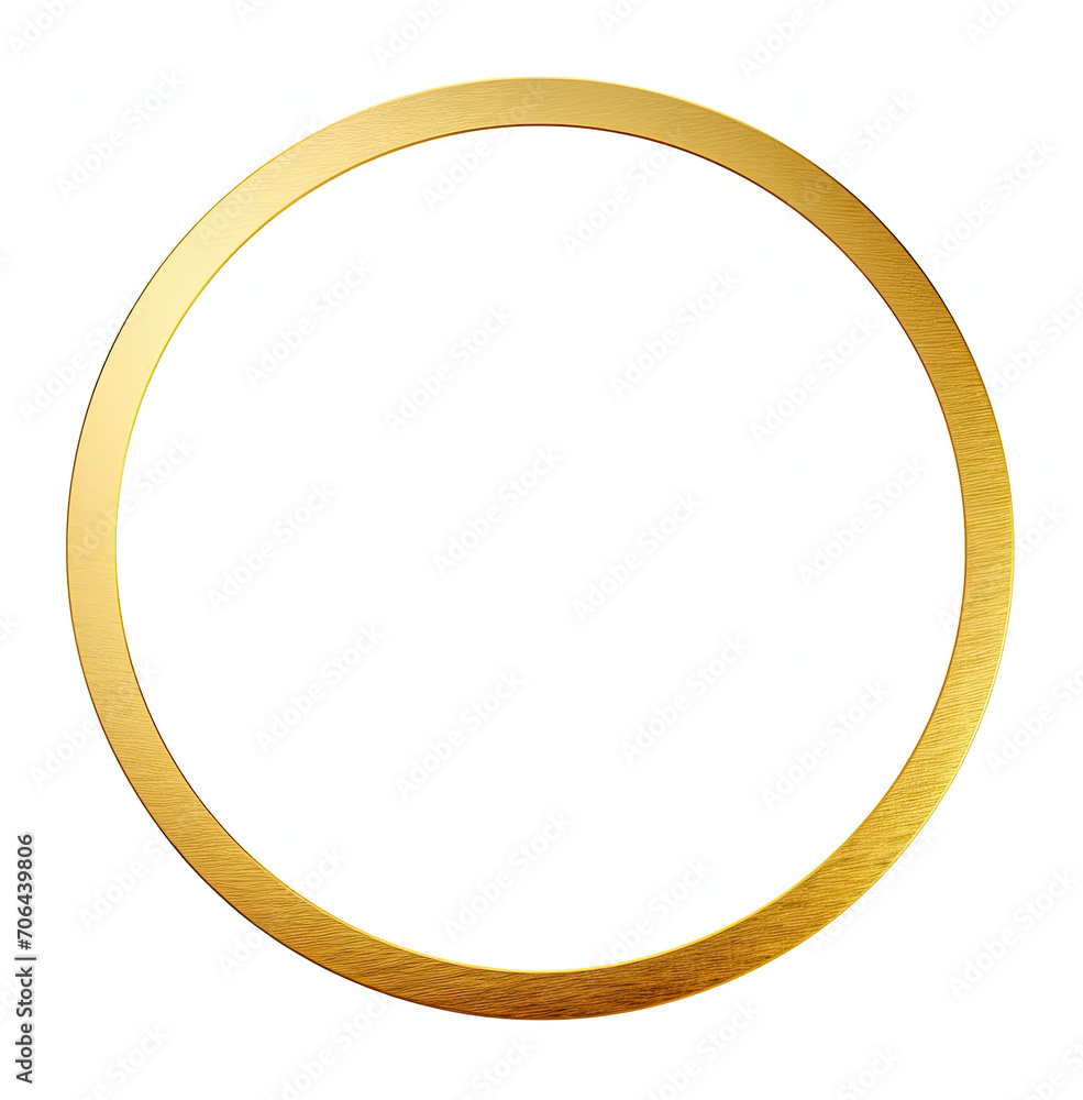 Gold Metal Ring on White Background, Simple, Elegant Jewelry Accessory Gold Metal Ring on White Background, Simple, Elegant Jewelry Accessory