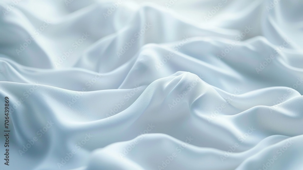 Fototapeta premium A close up view of a bed with crisp white sheets. Perfect for showcasing the comfort and cleanliness of a bedroom. Can be used in home decor, hotel promotions, or interior design projects