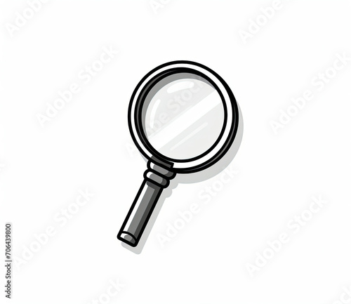 Magnifying Glass on White Background - Simple, Clear, and Informative