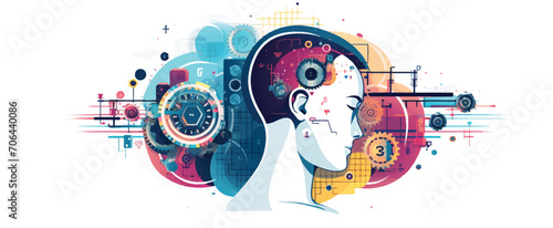 Artificial intelligence and automation icon vector