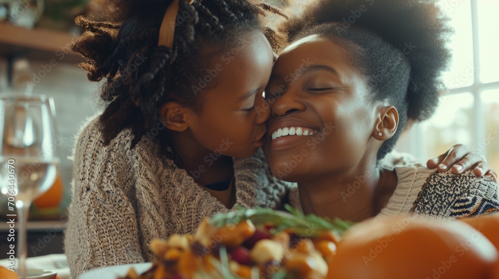 Φωτογραφία A heartwarming image of a mother and daughter enjoying a meal together