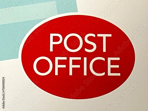post office, Hastings, East Sussex, UK - 10.01.24: post office sign logo Hastings post office