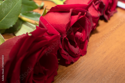 Closeup view of a roses