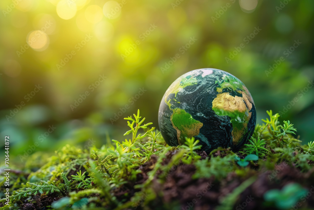 earth globe with green grass earth globe with green grass