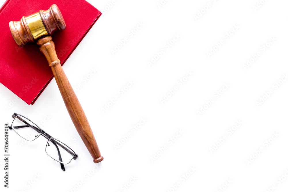 Law education concept - judge gavel and law book Law education concept - judge gavel and law book