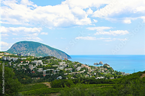 Aerial view of Crimea coastline near Yalta