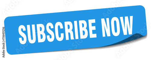 subscribe now sticker. subscribe now label