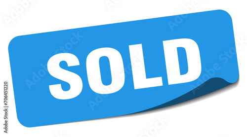 sold sticker. sold label