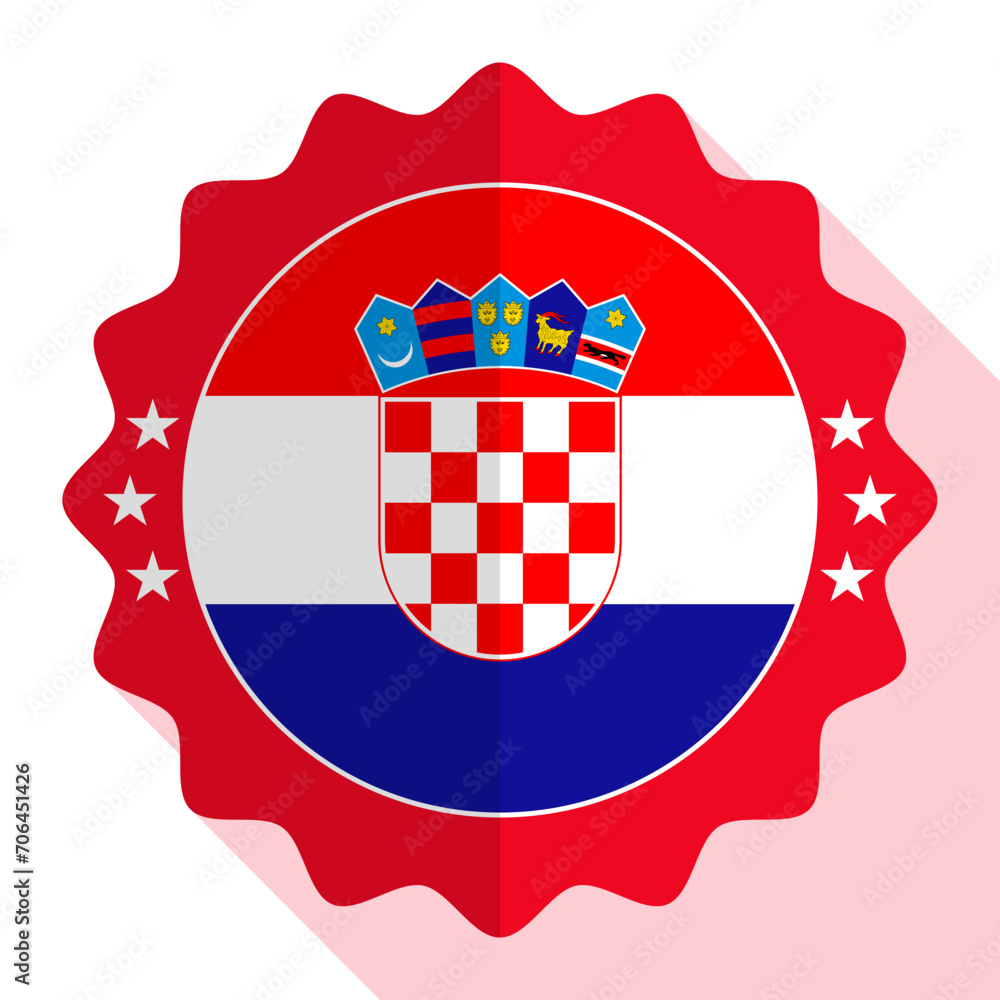 Croatia quality emblem, label, sign, button. Vector illustration.