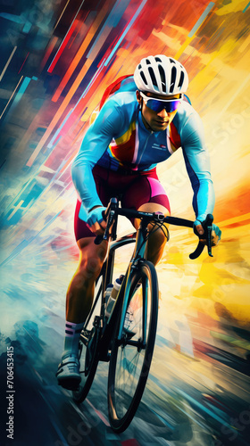 Vibrant Outdoor Cycling: Capturing Action-Packed Moments on Bright Roads with Energetic, Colorful Photography Celebrating Cyclists in Motion