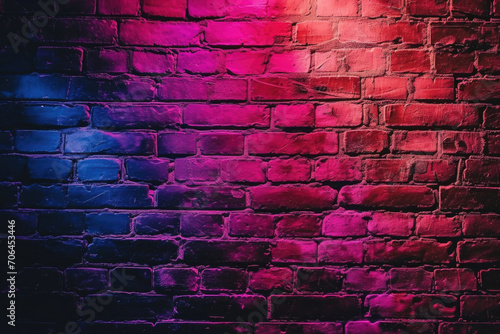 Vibrant Raspberry Rave Hues Illuminate A Solid Brick Surface
