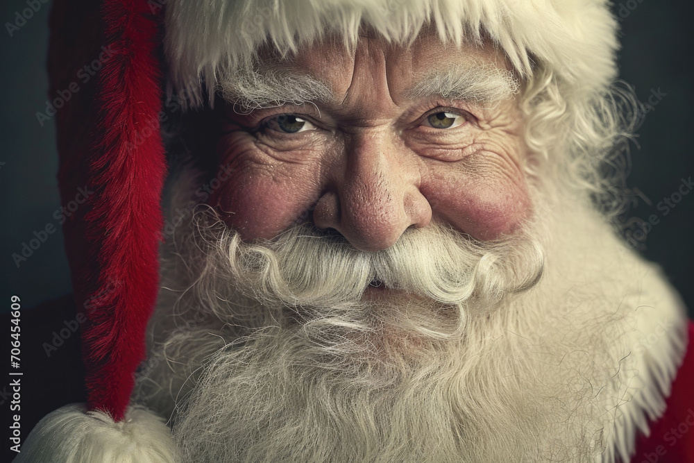 Classic Santa Claus Sporting A Luxurious White Beard Classic Santa Claus Sporting A Luxurious White Beard