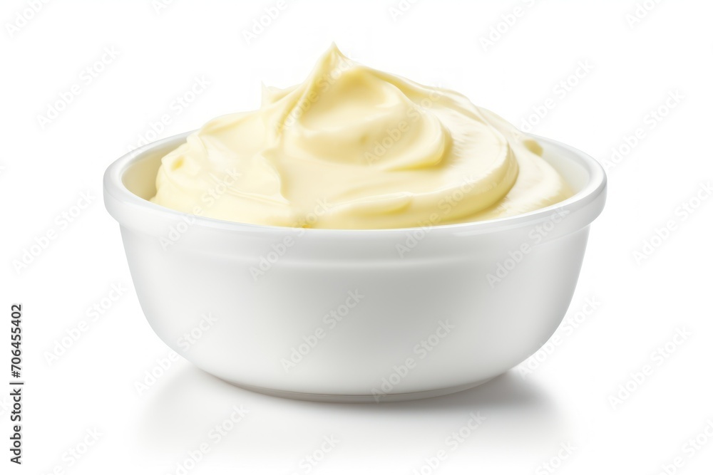 Yummy mayonnaise isolated on white background Yummy mayonnaise isolated on white background