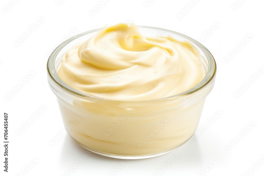 Yummy mayonnaise isolated on white background Yummy mayonnaise isolated on white background