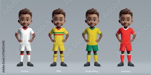 Africa tournament 2023. group E team uniform of africa countries