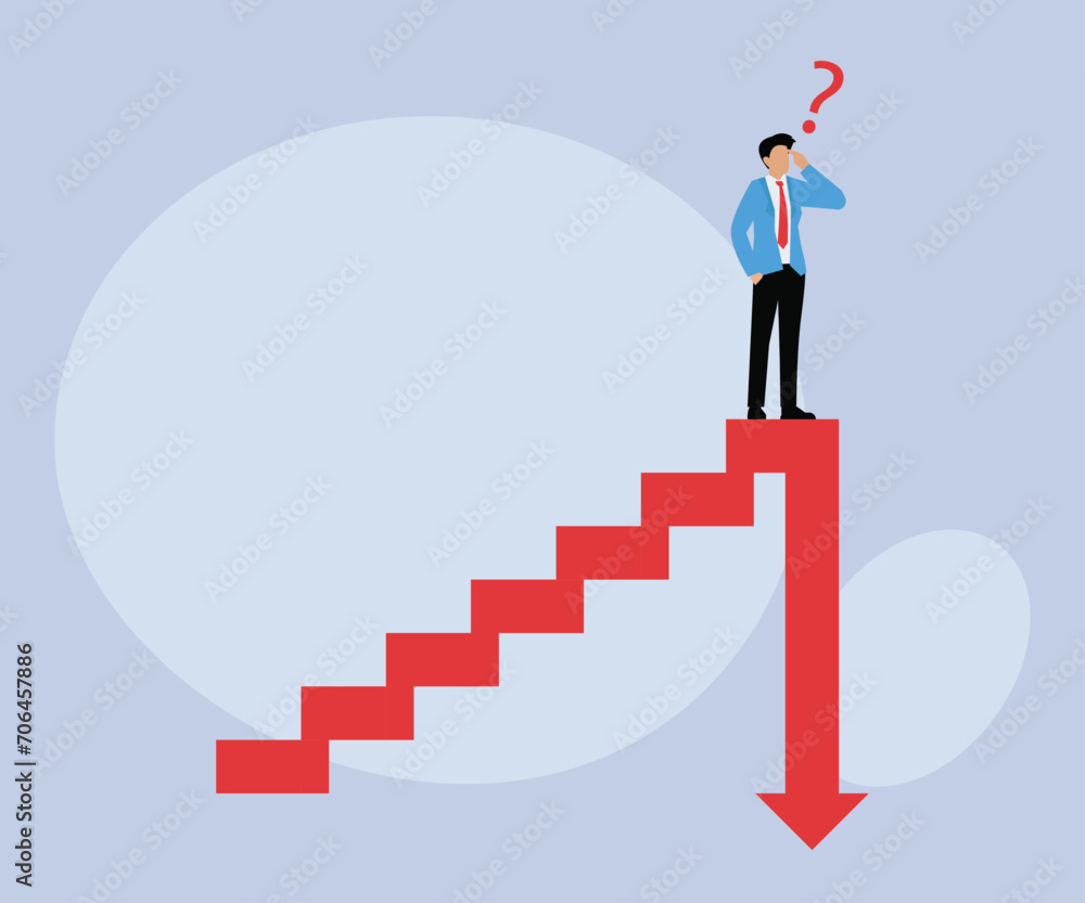 investment or economic recession, career dead end or financial risk 2d flat vector illustration investment or economic recession, career dead end or financial risk 2d flat vector illustration