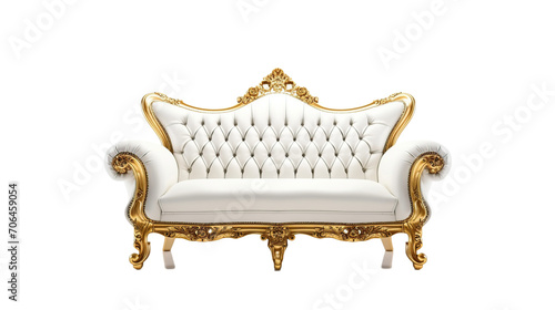 luxury sofa chair on transparent background