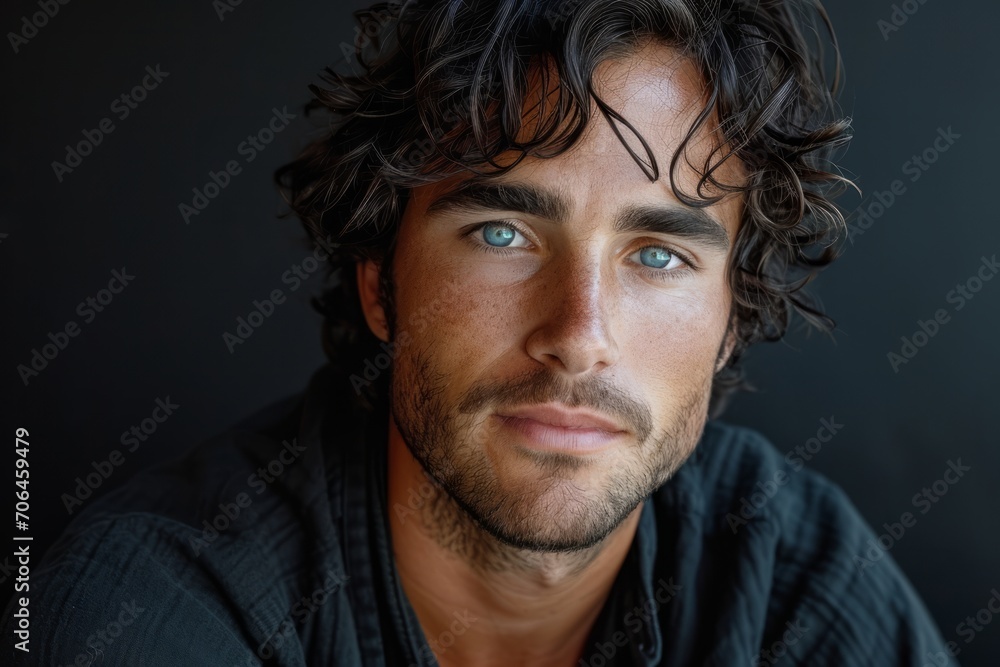 Relaxed Man in Casual Attire.
Casual young man with tousled hair relaxing in soft natural light.
