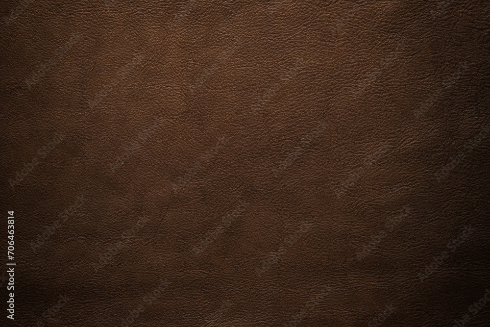 brown leather texture as background. natural cowhide close-up - obrazy, fototapety, plakaty 