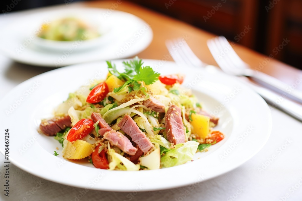 corned beef and cabbage salad with vinaigrette