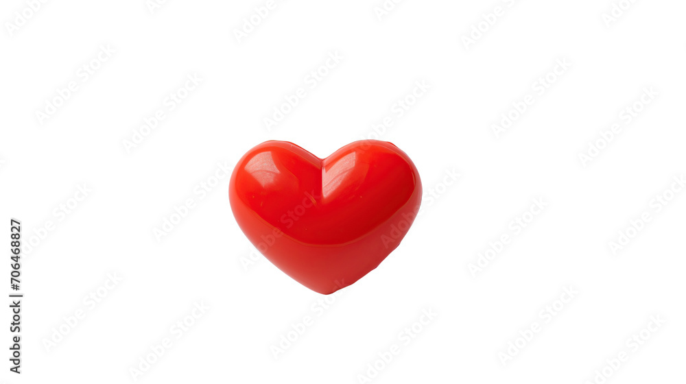 red heart on transparent background
