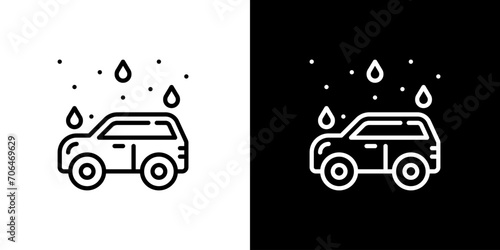 Car Wash icon. Automotive Icon. Black icon. Silhouette.