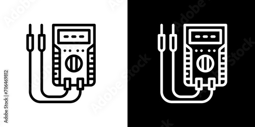 Electrical Service icon. Automotive Icon. Black icon. Silhouette.