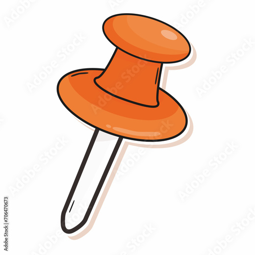 push pin doodle illustration hand draw style