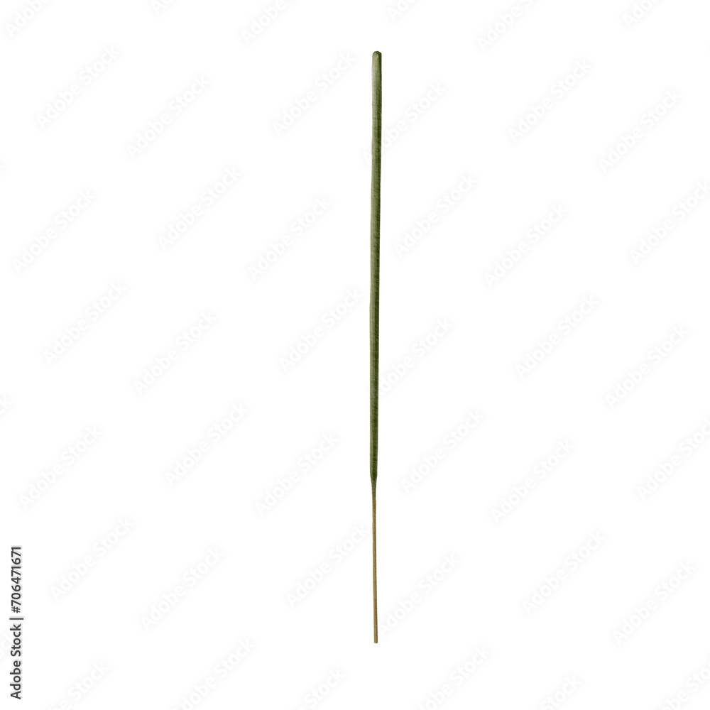 Sandalwood incense stick, watercolor illustration isolated on white background for spa, relaxation, meditation, wellness design. Sandalwood incense stick, watercolor illustration isolated on white background for spa, relaxation, meditation, wellness design.