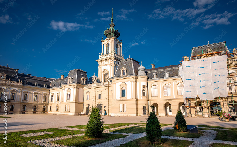  The Festetics Palace, Baroque palace located in the Keszthely, Zala, Hungary.